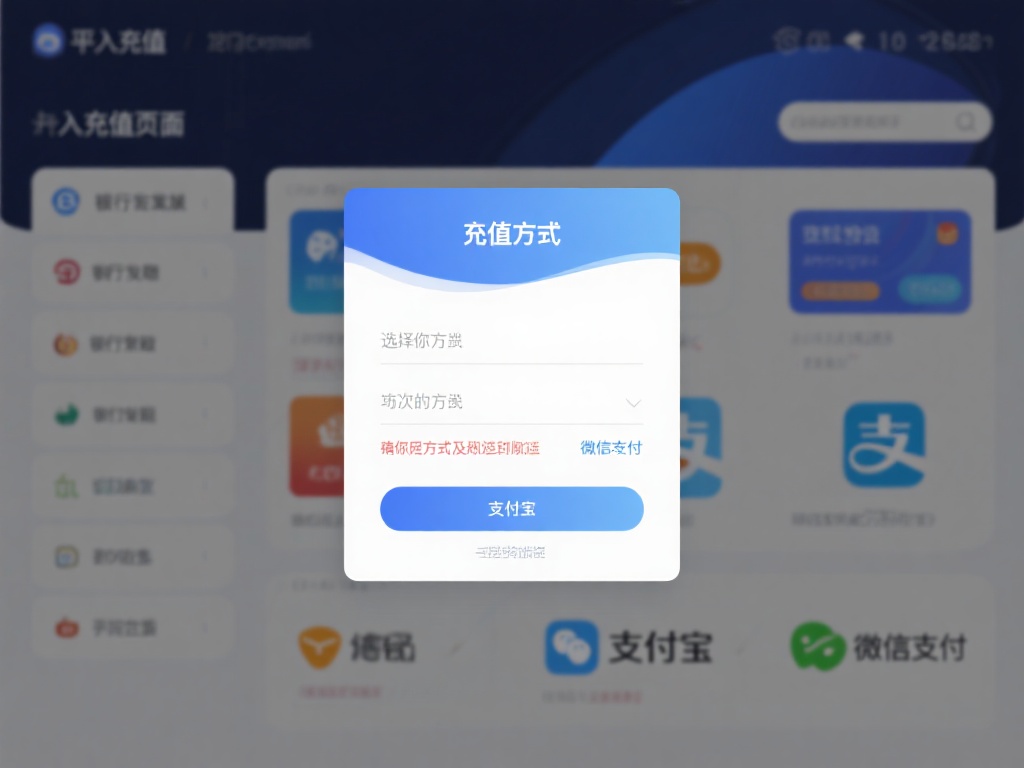 选择充值方式：进入充值页面后，平台会展示多种支付选