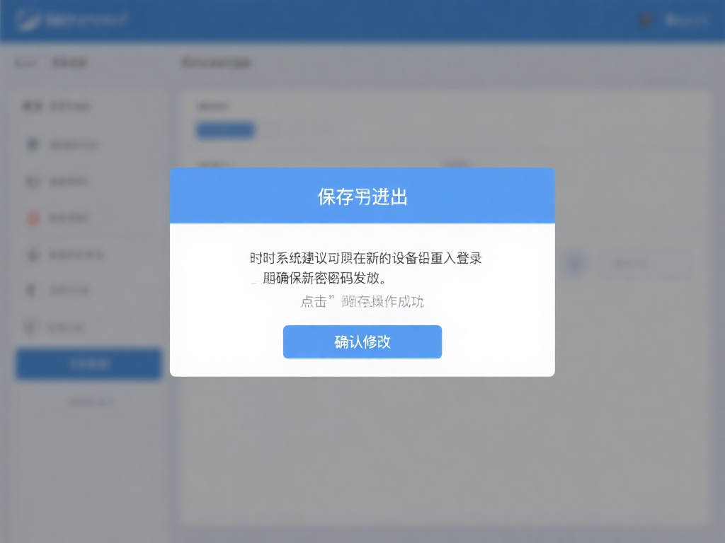 保存并退出：点击“确认修改”后，系统会提示操作成功